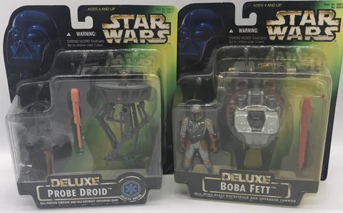 Kenner Star Wars Deluxe Boba Fett & Probe Droid Action Figures.NIB Cover
