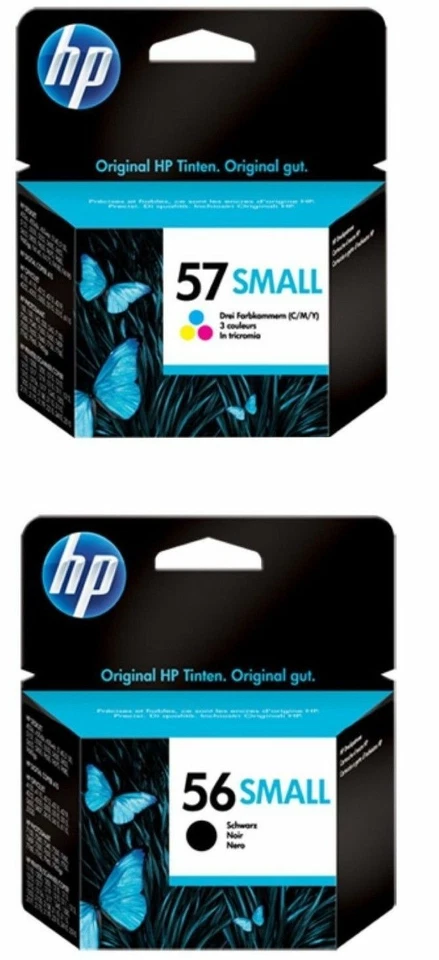 GENUINE ORIGINAL HP 56 Black 57 Colour Ink Cartridges BRAND NEW C6656AG C6657AG - Image 1 of 1