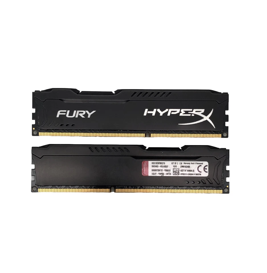 KINGSTON HYPERX FURY HX313C9FBK2/16 - 16 GB (2 X 8GB) - DDR3-1333 - PC3-10600U - Bild 1 von 1