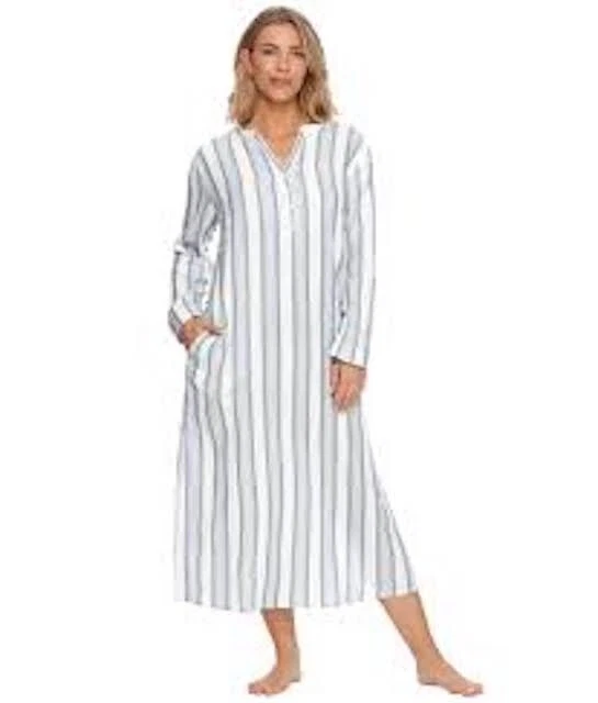 Ralph Lauren Henley Caftan Kaftan Woven Nightgown Night Gown Blue M New - Image 1 of 1