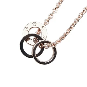 Collar CARTIER Love Tres Aros Diamantes 4P Mujer 【Usado】 - Imagen 1 de 8