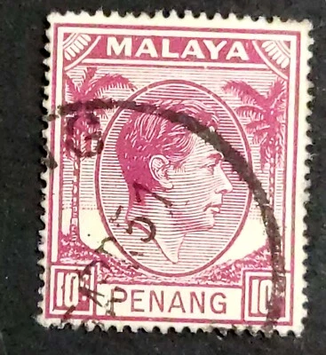 Malaya 1949 Penang King George VI 10c - 1v Used #8 - Image 1 of 2