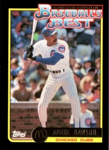 1992 Topps Gold McDonalds Béisbol Best #31 Andre Dawson Chicago Cubs - Imagen 1 de 2