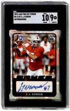 2020 Leaf Metal All American Autographs AAB Etch CJ Stroud Rookie Auto SGC 9
