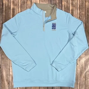 Peter Millar Golf Perth Quarter Zip Performance Pullover XL Mens Blue Active - Picture 1 of 8