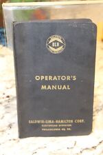 September 1951 Baldwin Locomotive Operators Manual "Shark" Units MINT