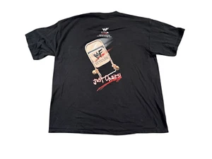 Vintage WWF Attitude T Shirt Mens Large Black No Guns No Knives Just Chairs WWE - Picture 1 of 12