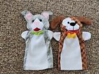 Melissa & Doug Playful Pets Hand Puppets Set of 2 Dog  Rabbit Soft Fleece
