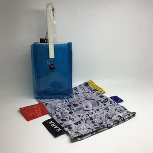 Kara New York Damen Handtasche Geldbörse blau Kunststoff Leder Griff neu mit Etikett Staubschutz - Bild 1 von 8