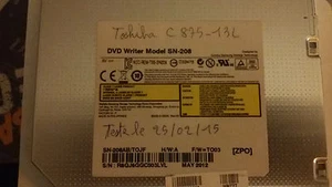 lecteur graveur dvd slim sata model SN 208 (SANS CACHE ET PATTES) - Imagen 1 de 1
