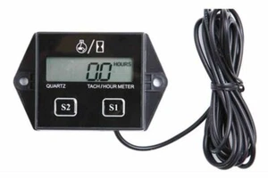 LCD Display Digital Tachometer Engine Tach Hour Meter Gauge With 5-Foot Cord - Picture 1 of 3
