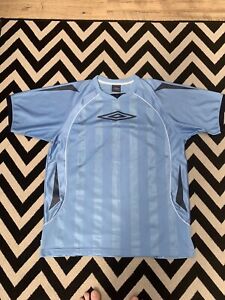 Vintage 90s Umbro Sky Blue T Shirt Sports Top Size XL