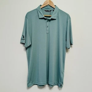 Travis Mathew Performance Golf Polo Shirt Mens XL Green Heather Stretch Basic - Picture 1 of 9