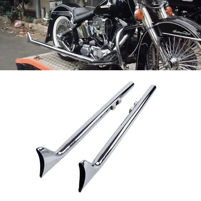 SHARKROAD 42'' Fishtail Pipes for Harley Softail with 1.75'' True Dual Headers - Imagen 1 de 4