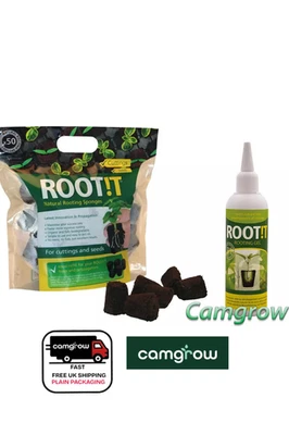 ROOT!T - Natural Rooting Sponges 50 refill bag or Rooting Gel 150ml For Cuttings - Image 1 of 2