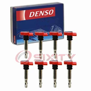 8 pc Denso Direct Ignition Coils for 2008-2012 Audi S5 4.2L V8 Spark Wire ne - Picture 1 of 5