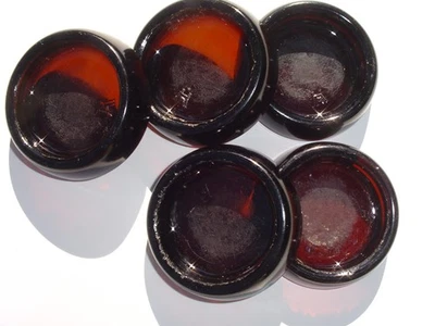 5 posavasos para muebles vintage HAZEL ATLAS ÁMBAR VIDRIO. Buen estado. Foto 1 de 2