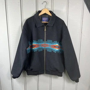 Chaqueta de bombardero de lana Navajo Western vintage Pendleton WOOLEN MILLS AÑOS 90 PARA HOMBRE XL - Imagen 1 de 15