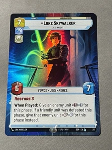 SW Unlimited Luke Skywalker - Jedi Knight - Hyperspace - Foil, Near Mint Spark o - Picture 1 of 2