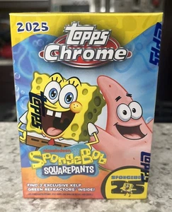 2025 TOPPS CHROME SPONGEBOB VALUE BLASTER BOX 25th Anniversary New/Sealed - Picture 1 of 4