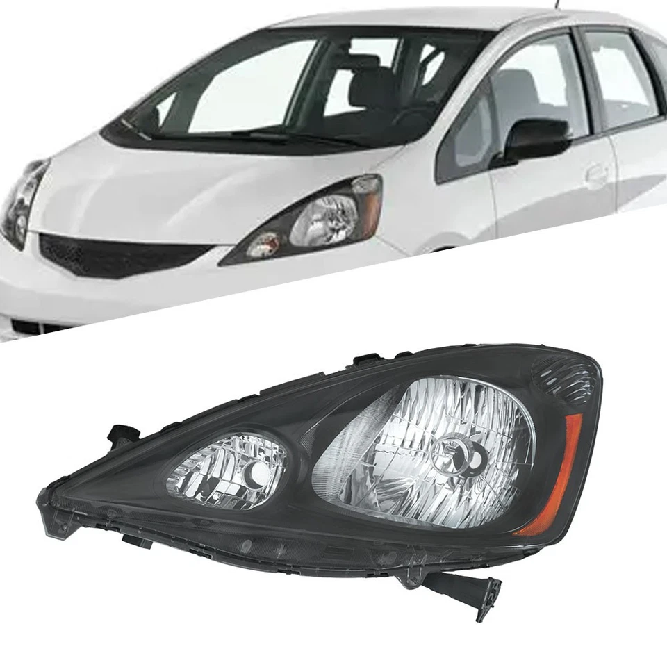 Headlight Assembly Projector For Honda Fit 2009-2014 Driver/L Clear Lens Halogen - Image 1 of 4