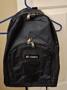 EVEREST RUCKSACK MIT 1 GROSSEN/1 MITTELGROSSEN REISSVERSCHLUSSÖFFNUNGEN/3 NETZTASCHEN BLAU GEBRAUCHT, IN EINWANDFREIEM ZUSTAND - Bild 1 von 11