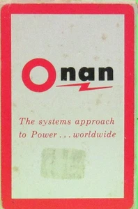 Vintage Onan Advertising Playing Cards - Picture 1 of 4