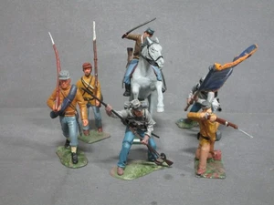 Lot of 6 Civil War Painted Plastic Rebel South Toy Soldiers 1:32 54mm(32) - Picture 1 of 1