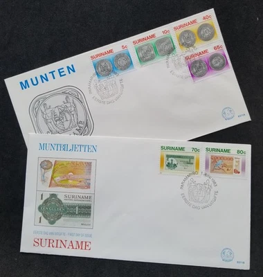 *ENVÍO GRATUITO Monedas y billetes de Surinam 1983 Dinero Moneda Pájaro (par FDC) Foto 1 de 4