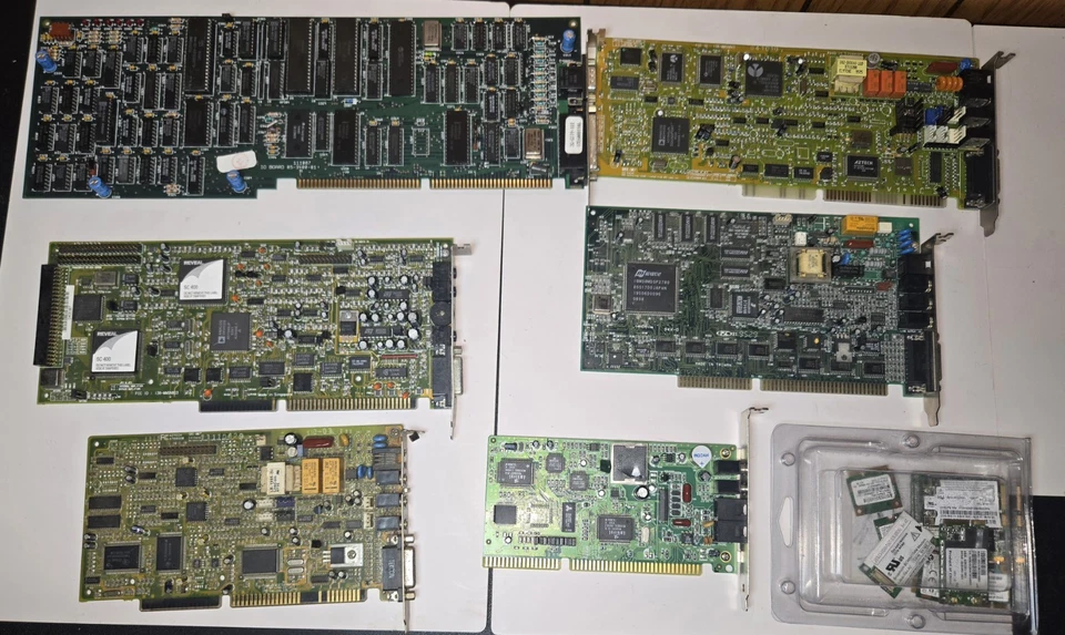 批量老式 ISA PCI 电脑卡和调制解调器未经测试复古技术零件 — 第 1/4 张图片