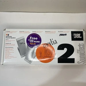JBL Media 2  Speakers - Rare Vintage Speakers Set New - Missing Power Adapter - Picture 1 of 17