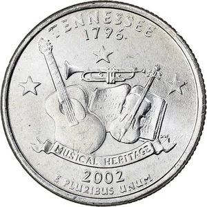 [#396634] United States, Quarter, 2002, Philadelphia, Tennessee 1796, Copper-Nic - Picture 1 of 2