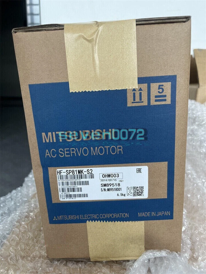 1PCS NEW MITSUBISHI AC SERVO MOTOR HF-SP81MK-S2 HFSP81MKS2 - Image 1 of 1