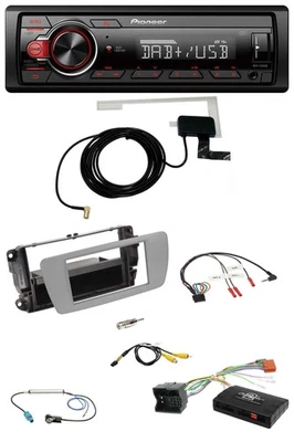 Pioneer 1DIN MP3 DAB USB Lenkrad Autoradio für Seat Ibiza 2008-2015 dublingrau - Bild 1 von 4