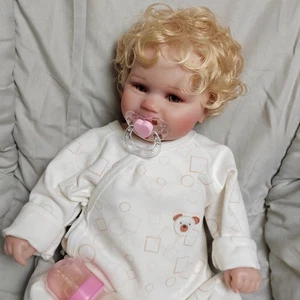 Muñecas de bebé recién nacido renacido realistas de 20" muñeca de vinilo de silicona para niños pequeños niña sonriente - Imagen 1 de 7