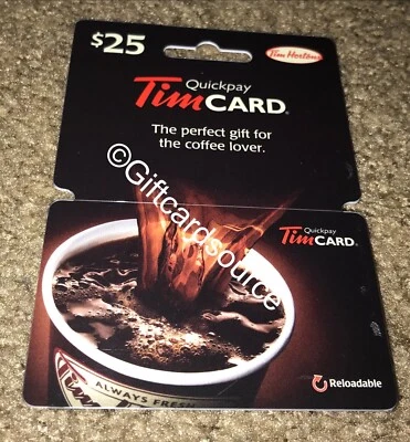 2013 TIM HORTONS COFFEE CUP GIFT CARD HANGER NO VALUE #6087 FD33810 CANADA NEW - Image 1 of 2