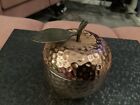 Copper Rose gold china apple shape pot with leaf on lid A36