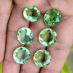 Natürlicher 51,20 kt zertifizierter brasilianischer grüner Topas loser Edelstein Posten 6 Stck. - Bild 1 von 4