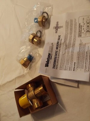 Válvula mezcladora termostática Webstone H-73202W-CE 1/2" con válvulas de retención integrales Foto 1 de 2