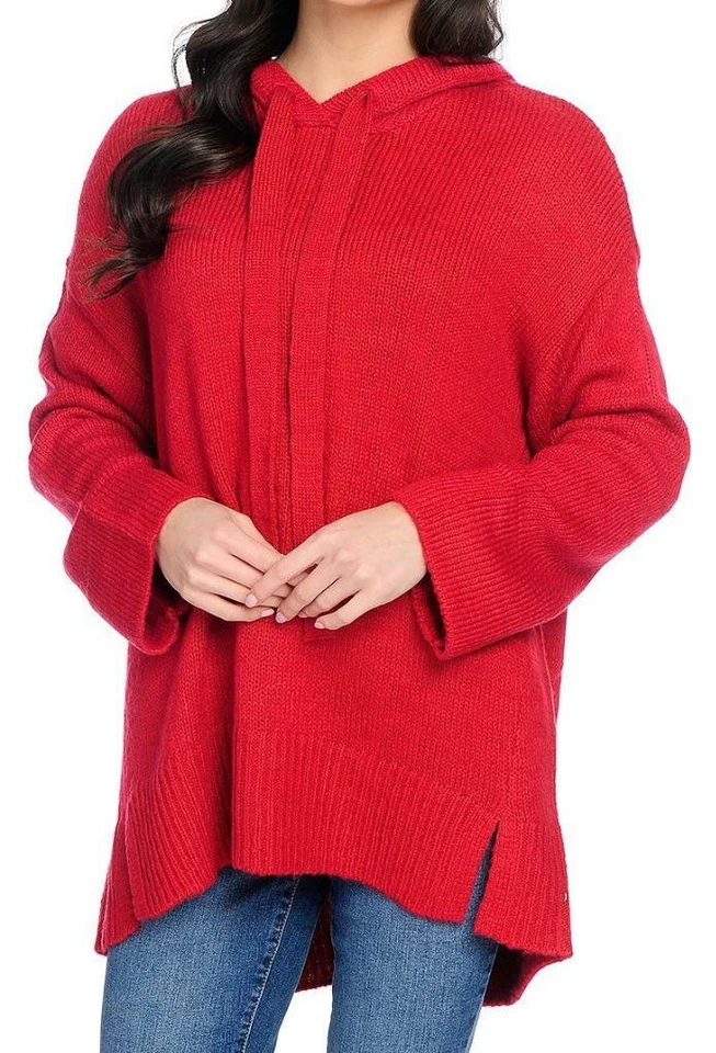 NUEVO - OSO Casuals® Suéter Tejido Manga Larga Hombro Caído Cordón Sudadera con Capucha - L Foto 1 de 1