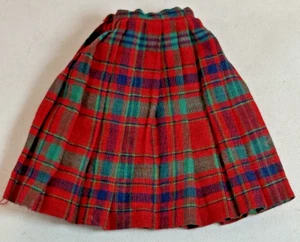 Vintage Barbie Doll Plaid Pleated Pert Skirt - 1960s Original - Picture 1 of 6