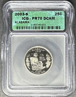 2003-S Proof Alabama Quarter ICG PR-70 DCAM, Buy 3 Items, Get $5 Off!! - Image 1 of 2
