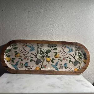 Mango Wood Serving Tray 14" Square Home Decor Display Platter, Made In India - Picture 1 of 9