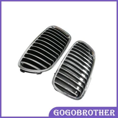 Pair Front Bumper Kindey Grille Chrome For 2011 - 2013 BMW 528i 535i xDrive F10 Foto 1 de 4