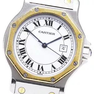 CARTIER Santos Octagon LM 81037288 Date white Dial Automatic Men's Watch_869593 - Picture 1 of 6