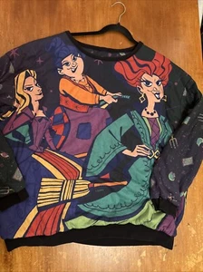 DISNEY Store Park HOCUS POCUS Reversible Long Sleeve SWEATSHIRT ADULT Size XXL - Picture 1 of 11