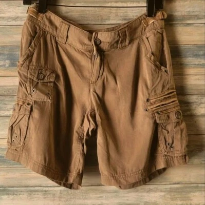 $188 ~ Da-Nang SOLDOUT! KHAKI VINTAGE SURPLUS ZIPPERED POCKET SHORTS - XS - Image 1 of 4