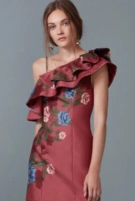 Mini Vestido Keepsake The Label After Glow Estampado Floral Jardín Un Volantes Hombro Foto 1 de 4