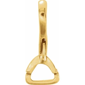 14K Yellow Gold Pendant Enhancer Slide for Necklaces/Pendants 17mm - Picture 1 of 6