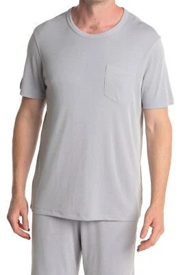 Camiseta deportiva tejida manga corta con textura azul cielo Daniel Buchler para hombre Foto 1 de 3